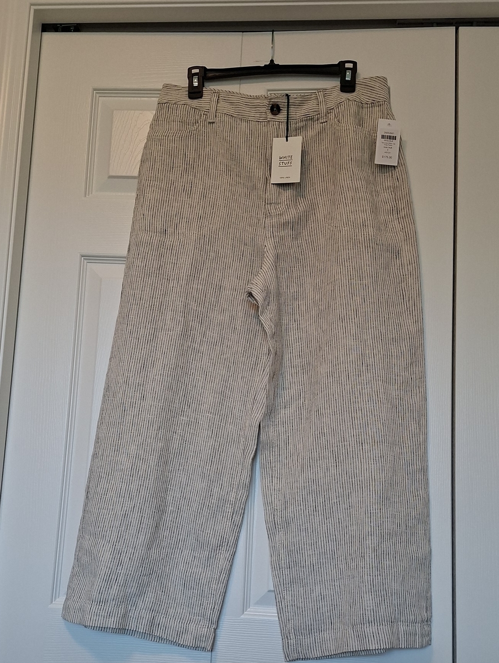 NWT White Stuff 100% Linen Wide Leg Cropped Pants